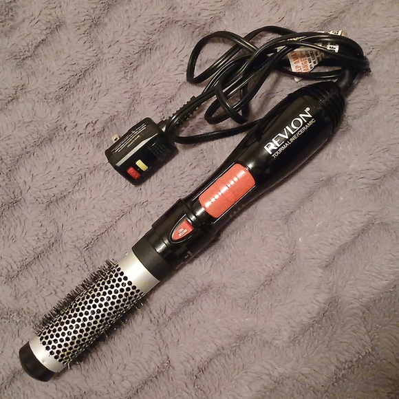 Revlon Other - REVLON RV444 Hair Dryer Hot Air Styler Hair Brush Curling Iron Barrel Rotates